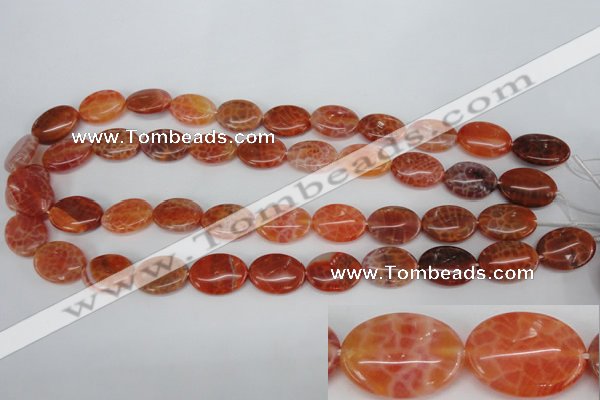 CAG4214 15.5 inches 13*18mm oval natural fire agate beads