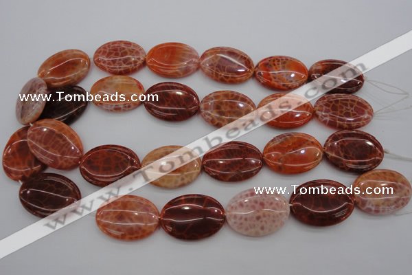 CAG4217 15.5 inches 22*30mm oval natural fire agate beads