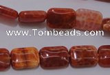 CAG4224 15.5 inches 10*14mm rectangle natural fire agate beads