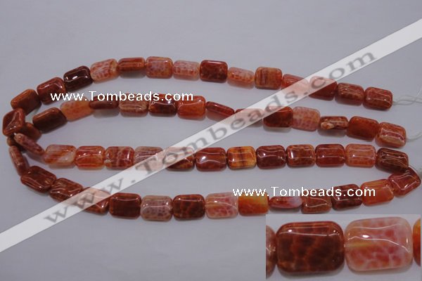 CAG4224 15.5 inches 10*14mm rectangle natural fire agate beads