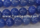 CAG4301 15.5 inches 6mm round dyed blue fire agate beads