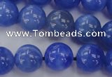 CAG4302 15.5 inches 8mm round dyed blue fire agate beads