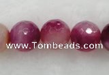 CAG432 15.5 inches 16mm faceted round agate beads Wholesale