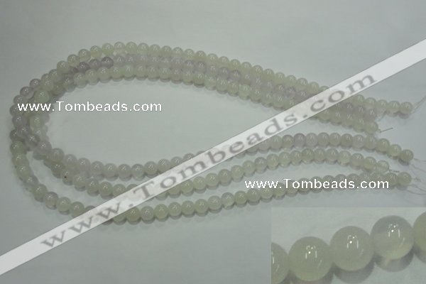 CAG4341 15.5 inches 6mm round white agate beads wholesale