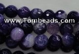 CAG436 15.5 inches 10mm faceted round dark purple agate beads