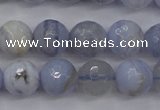 CAG4362 15.5 inches 8mm faceted round blue lace agate beads