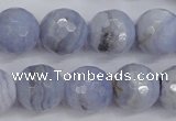 CAG4363 15.5 inches 10mm faceted round blue lace agate beads