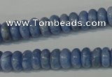 CAG4372 15.5 inches 5*10mm rondelle dyed blue lace agate beads