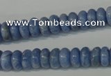 CAG4372 15.5 inches 5*10mm rondelle dyed blue lace agate beads