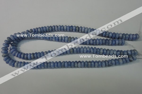 CAG4372 15.5 inches 5*10mm rondelle dyed blue lace agate beads