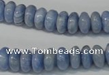 CAG4373 15.5 inches 6*12mm rondelle dyed blue lace agate beads