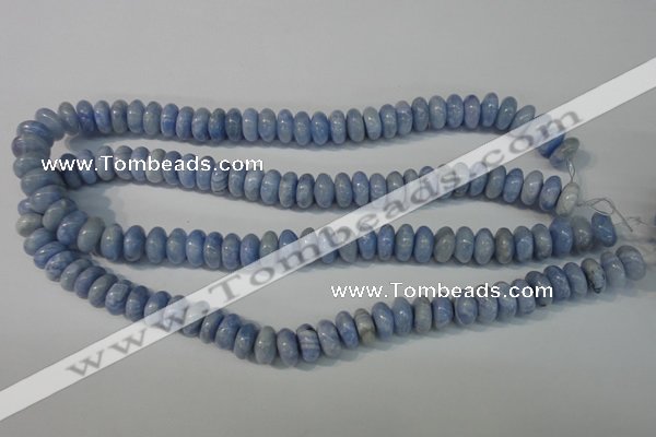 CAG4373 15.5 inches 6*12mm rondelle dyed blue lace agate beads