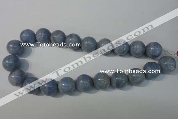 CAG4376 15.5 inches 18mm round dyed blue lace agate beads