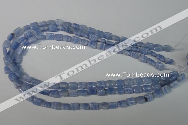 CAG4387 15.5 inches 8*10mm rectangle dyed blue lace agate beads