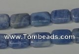 CAG4388 15.5 inches 10*14mm rectangle dyed blue lace agate beads