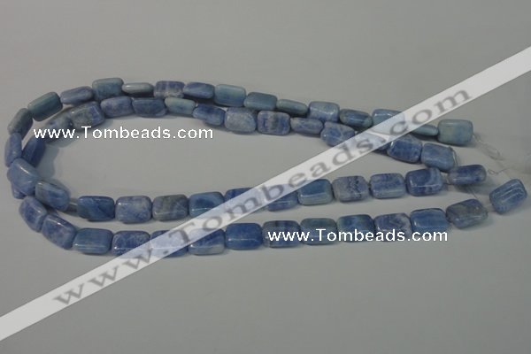 CAG4388 15.5 inches 10*14mm rectangle dyed blue lace agate beads