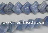 CAG4396 15.5 inches 12*12mm diamond dyed blue lace agate beads