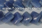 CAG4397 15.5 inches 14*14mm diamond dyed blue lace agate beads