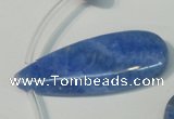 CAG4400 Top-drilled 16*28mm – 16*38mm flat teardrop blue lace agate beads