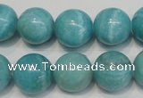 CAG4405 15.5 inches 14mm round dyed blue lace agate beads