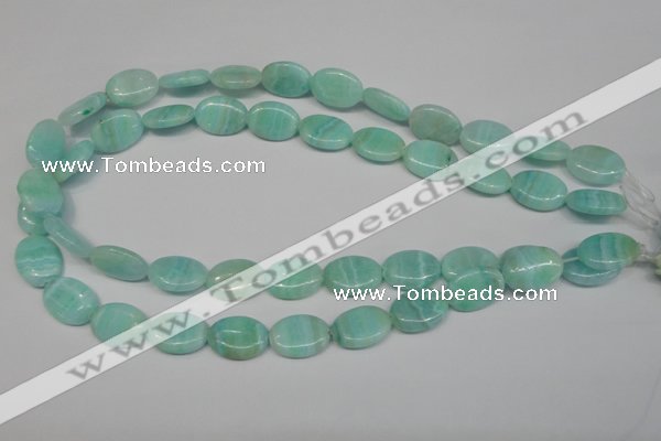 CAG4414 15.5 inches 13*18mm oval dyed blue lace agate beads