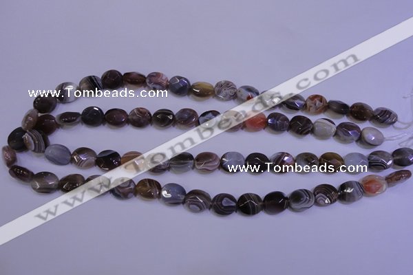 CAG4461 15.5 inches 10*12mm faceted oval botswana agate beads