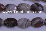 CAG4463 15.5 inches 12*16mm faceted oval botswana agate beads