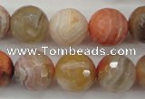 CAG4474 15.5 inches 12mm faceted round pink botswana agate beads