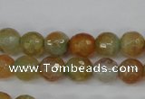 CAG4481 15.5 inches 6mm faceted round fire crackle agate beads