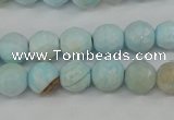 CAG4485 15.5 inches 6mm faceted round agate beads wholesale