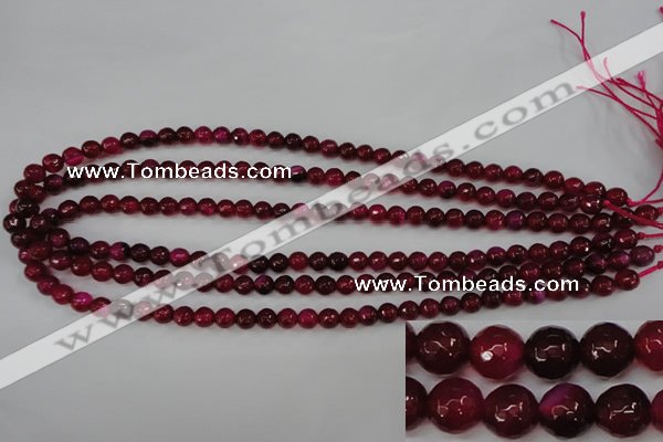 CAG4489 15.5 inches 6mm faceted round agate beads wholesale