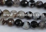 CAG4490 15.5 inches 6mm faceted round agate beads wholesale