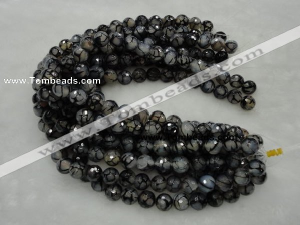 CAG450 15.5 inches 10mm faceted round agate beads Wholesale