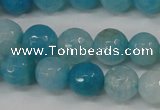 CAG4500 15.5 inches 8mm faceted round fire crackle agate beads