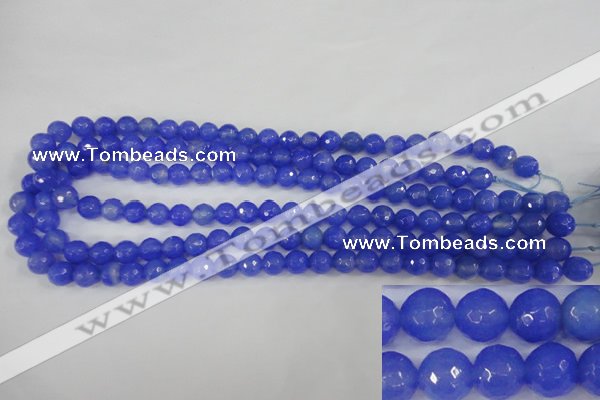 CAG4506 15.5 inches 8mm faceted round agate beads wholesale