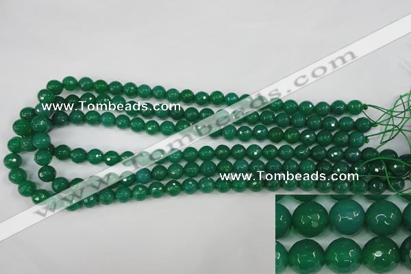 CAG4507 15.5 inches 8mm faceted round agate beads wholesale