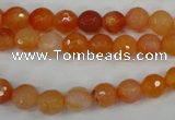 CAG4509 15.5 inches 8mm faceted round agate beads wholesale