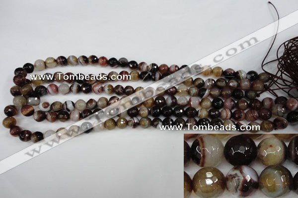 CAG4510 15.5 inches 8mm faceted round agate beads wholesale