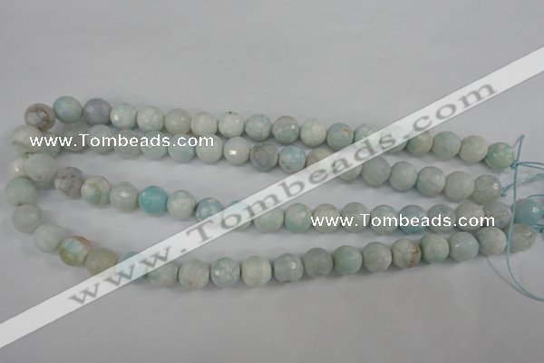 CAG4515 15.5 inches 10mm faceted round fire crackle agate beads