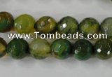 CAG4519 15.5 inches 10mm faceted round fire crackle agate beads