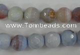 CAG4533 15.5 inches 10mm faceted round agate beads wholesale