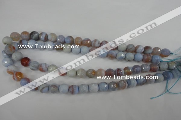 CAG4533 15.5 inches 10mm faceted round agate beads wholesale