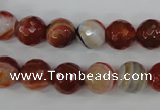 CAG4534 15.5 inches 10mm faceted round agate beads wholesale