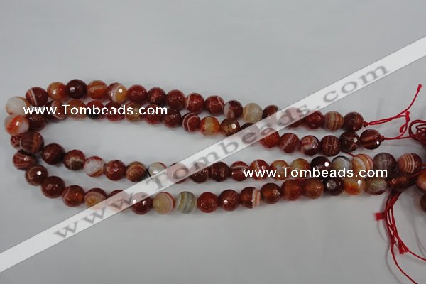 CAG4534 15.5 inches 10mm faceted round agate beads wholesale