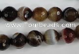 CAG4535 15.5 inches 10mm faceted round agate beads wholesale