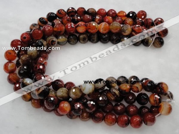 CAG454 15.5 inches 14mm faceted round agate gemstone beads Wholesale