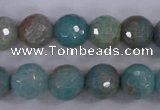 CAG4544 15.5 inches 12mm faceted round fire crackle agate beads