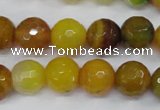 CAG4550 15.5 inches 12mm faceted round agate beads wholesale