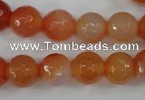 CAG4551 15.5 inches 12mm faceted round agate beads wholesale