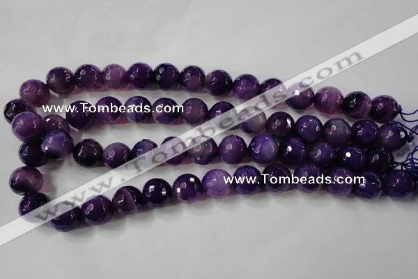 CAG4567 15.5 inches 14mm faceted round agate beads wholesale